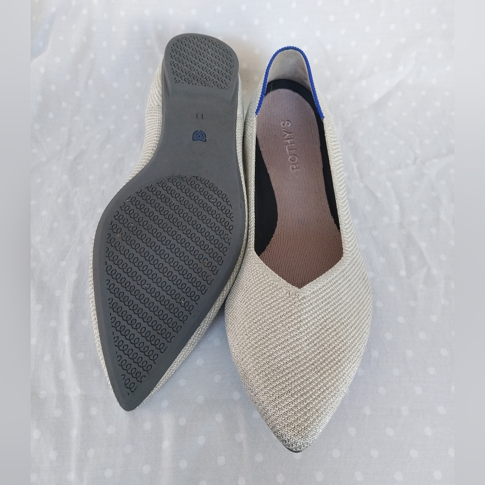 Rothy's The Flat II Diamond Twill Pointed Toe Flats - Picture 11 of 12